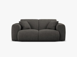 CANAPEA CU 2 LOCURI, MOLINO, 170 CM, GRI INCHIS, CU TAPITERIE DIN TEXTIL CHENILLE EDEN, MICADONI