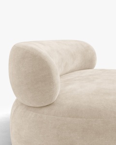 CANAPEA CU 3 LOCURI, AURA, BEJ DESCHIS, 186X101 CM, TAPITAT CU TAPITERIE DIN TEXTIL CHENILLE GOLD MICADONI - Img 6