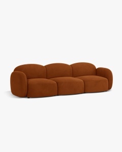 CANAPEA CU 3 LOCURI BLAIR, 274X 95, SCORTISOARA, CU TAPITERIE DIN TEXTIL CATIFEA CASINO, MICADONI - Img 2