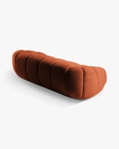 CANAPEA CU 3 LOCURI DIANA, CARAMIZIU, 234X114 CM, TAPITAT CU TAPITERIE DIN TEXTIL STRUCTURAT BUBBLE, MICADONI - Img 4