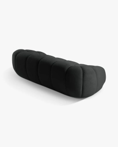 CANAPEA CU 3 LOCURI DIANA, GRI ANTRACIT, 234X114 CM, TAPITAT CU TAPITERIE DIN TEXTIL STRACTURAT BUBBLE, MICADONI - Img 4