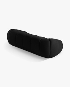 CANAPEA CU 3 LOCURI DIANA, NEGRU, 234X114 CM, TAPITAT CU TAPITERIE DIN TEXTIL 3D SONIC, MICADONI - Img 4