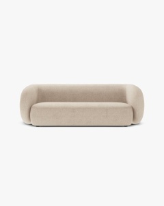 CANAPEA CU 3 LOCURI KATE, BEJ, 213X99 CM, TAPITAT CU TAPITERIE DIN TEXTIL BOUCLE BALOO, MICADONI