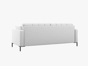 CANAPEA CU 3 LOCURI, MAMAIA, GRI DESCHIS NEVE, CU TAPITERIE DIN TEXTIL FIN, MICADONI - Img 3