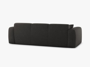 CANAPEA CU 3 LOCURI, MOLINO, 235 CM, GRI INCHIS, CU TAPITERIE DIN TEXTIL CHENILLE EDEN, MICADONI - Img 3