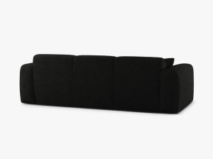 CANAPEA CU 3 LOCURI, MOLINO, 235 CM, NEGRU, CU TAPITERIE DIN TEXTIL BOUCLE BALOO, MICADONI - Img 3