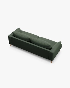 CANAPEA CU 3 LOCURI, NAOMI, VERDE MUSCHI, 200X95 CM, TAPITAT CU TAPITERIE DIN TEXTIL STRUCTURAT LIBERTY, MICADONI - Img 2