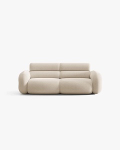 CANAPEA CU 3 LOCURI, NEO, BEJ, 220X100 CM, TAPITAT CU TAPITERIE DIN TEXTIL BOUCLE BALOO, MICADONI