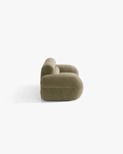 CANAPEA CU 3 LOCURI, NEO, VERDE MASLINIU DESCHIS, 220X100 CM, TAPITAT CU TAPITERIE DIN TEXTIL CHENILLE GOLD, MICADONI - Img 2