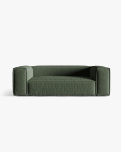 CANAPEA CU 3 LOCURI, NURIA VERDE MUSCHI, 210X110 CM, TAPITAT CU TAPITERIE DIN TEXTIL STRUCTURAT LIBERTY, MICADONI