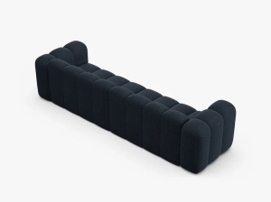 CANAPEA CU 4 LOCURI LUPIN 288, ALBASTRU MARIN, CU TAPITERIE DIN TEXTIL CHENILLE EDEN, MICADONI - Img 3
