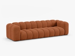 CANAPEA CU 4 LOCURI LUPIN 288, CARAMIZIE, CU TAPITERIE DIN TEXTIL CHENILLE EDEN, MICADONI - Img 2