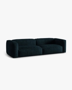 CANAPEA CU 4 LOCURI, MARTINA, ALBASTRU INCHIS, 320 CM, CU TAPITERIE DIN TEXTIL CATIFEA VOGUE, MICADONI - Img 2