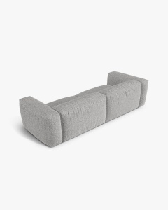 CANAPEA CU 4 LOCURI, MARTINA, ARGINTIU, 320 CM, CU TAPITERIE DIN TEXTIL BOUCLE MONET, MICADONI - Img 3