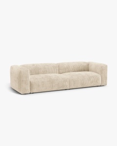 CANAPEA CU 4 LOCURI, MARTINA, BEJ DESCHIS, 320 CM, CU TAPITERIE DIN TEXTIL CORDOI TILIA, MICADONI - Img 2