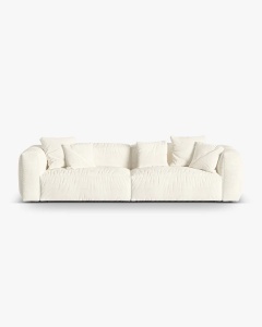 CANAPEA CU 4 LOCURI, MARTINA, FILDES, 320 CM, CU TAPITERIE DIN TEXTIL BOUCLE MONET, MICADONI
