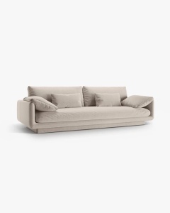 CANAPEA CU 4 LOCURI, TORINO, 250X103, BEJ DESCHIS, CU TAPITERIE DIN TEXTIL STRUCTURAT WIND, MICADONI - Img 3