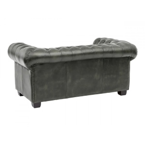 CANAPEA DE LUX CHESTERFIELD 155CM, 2 LOCURI, DIN PIELE NATURALA, CULOARE VERDE, ARTIM SELECTION - Img 5