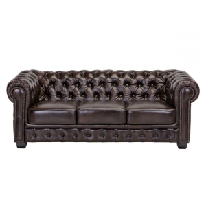 CANAPEA DE LUX CHESTERFIELD 200CM, DIN PIELE NATURALA, CULOARE MARO, ARTIM SELECTION