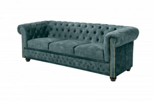 CANAPEA DEOSEBITA, CHESTERFIELD 205CM, DIN LEMN MASIV SI CATIFEA, DESIGN MODERN, ARTIM GROUP SELECTION - Img 6