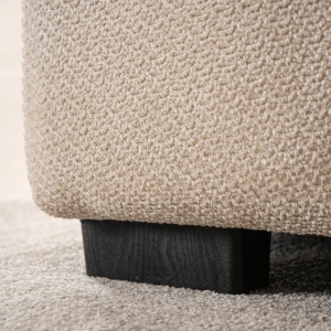 CANAPEA ELEGANTA 3 LOCURI, ARTIM MEBLE, MATERIAL TEXTIL SI LEMN, CULOARE CREM, STIL MODERN - Img 4