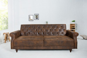 CANAPEA EXTENSIBILA,220CM, TAPITAT IN PIELE ECO, MARO ANTIC, ARTIM GROUP SELECTION - Img 1