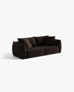 CANAPEA EXTENSIBILA, BLOOM, MARO INCHIS, 250 CM, CU 3 LOCURI, CU TAPITERIE DIN TEXTIL CATIFEA BLUVEL, MICADONI - Img 2
