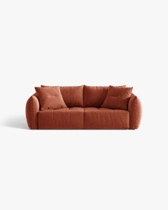 CANAPEA EXTENSIBILA CU 3 LOCURI, BLOOM, 250 CM, CARAMIZIU, CU TAPITERIE DIN TEXTIL STRUCTURAT WIND, MICADONI