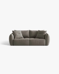 CANAPEA EXTENSIBILA CU 3 LOCURI, BLOOM, 250 CM, GRI, CU TAPITERIE DIN TEXTIL CATIFEA CASINO, MICADONI
