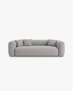 CANAPEA EXTENSIBILA, CU 3 LOCURI, MARTINA, GRI DESCHIS, 264 CM, CU TAPITERIE DIN TEXTIL STRUCTURAT BOSTON, MICADONI