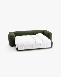 CANAPEA EXTENSIBILA, CU 3 LOCURI, MARTINA, VERDE, 264 CM, CU TAPITERIE DIN TEXTIL STRUCTURAT BOSTON, MICADONI - Img 4