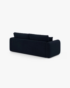 CANAPEA EXTENSIBILA DORMI, ALBASTRU ROYAL, 225X94 CM, TAPITAT CU TAPITERIE DIN TEXTIL CATIFEA SALVADOR, MICADONI - Img 6