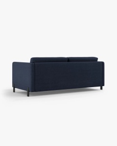 CANAPEA EXTENSIBILA GLORIA, CU 2 LOCURI, ALBASTRU, 102X186 CM, TAPITAT CU TAPITERIE DIN TEXTIL STRUCTURAT BJORN, MICADONI - Img 3