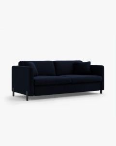 CANAPEA EXTENSIBILA GLORIA, CU 2 LOCURI, ALBASTRU ROYAL, 102X186 CM, TAPITAT CU TAPITERIE DIN TEXTIL CATIFEA SALVADOR, MICADONI - Img 5