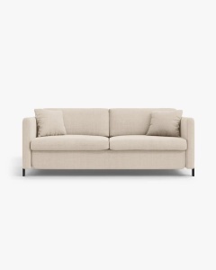 CANAPEA EXTENSIBILA GLORIA, CU 2 LOCURI, BEJ, 102X186 CM, TAPITAT CU TAPITERIE DIN TEXTIL STRUCTURAT BJORN, MICADONI