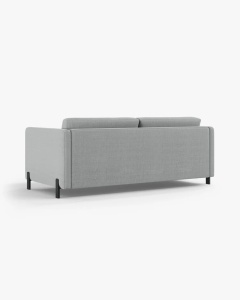 CANAPEA EXTENSIBILA GLORIA, CU 2 LOCURI, GRI DESCHIS, 102X186 CM, TAPITAT CU TAPITERIE DIN TEXTIL STRUCTURAT BJORN, MICADONI - Img 3