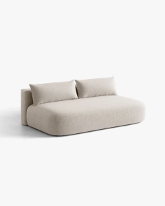 CANAPEA EXTENSIBILA HENA, CU 3 LOCURI, BEJ DESCHIS, 205X112 CM, TAPITAT CU TAPITERIE DIN TEXTIL STRUCTURAT MOLYBDEN, MICADONI - Img 2
