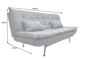 CANAPEA EXTENSIBILA, JAZZ 195CM, 3 LOCURI, MATERIAL TEXTIL, CULOARE GRI, ARTIM GROUP SELECTION - Img 3