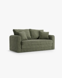 CANAPEA EXTENSIBILA LIDO, MASLINIU, 158X69 CM, TAPITAT CU TAPITERIE DIN TEXTIL STRUCTURAT BALTIMORE, MICADONI - Img 4