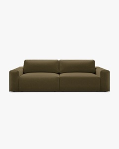 CANAPEA EXTENSIBILA VICTOR, VERDE, 246X100 CM, TAPITAT CU TAPITERIE DIN TEXTIL STRUCTURAT MOLYBDEN, MICADONI
