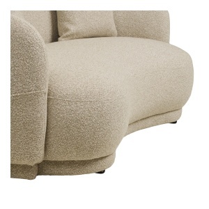 CANAPEA HAWKES 190CM, DIN LEMN SI TEXTIL, CULOARE BEJ NISIPIU, HOUSE NORDIC - Img 3