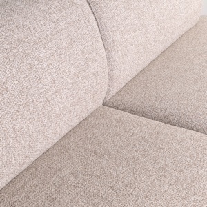 CANAPEA LIVING LANDMARK 240CM, DIN METAL, LEMN SI TEXTIL, DE CULOARE BEJ, DESIGN MODERN - Img 9
