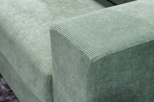 CANAPEA, LOUNGER 220CM, STRUCTURA DE LEMN SI STOFA, VERDE/NEGRU, COD 43758, MODEL DEOSEBIT - Img 3