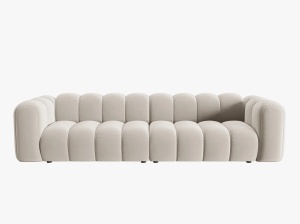 CANAPEA LUPIN, 4 LOCURI, 288 CM, BEJ 1, TAPITERIE DIN CATIFEA, DESIGN DEOSEBIT - Img 1