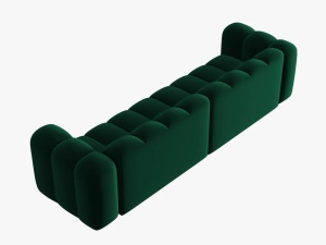 CANAPEA LUPIN, 4 LOCURI, 288 CM, VERDE SMARALD 7, TAPITERIE DIN CATIFEA, DESIGN DEOSEBIT - Img 3