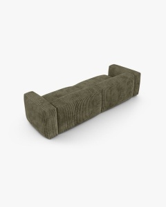 CANAPEA MARTINA, 320X120 CM, ADANCIME SCAUN 90 CM, VERDE MUSCHI, TAPITAT CU TAPITERIE DIN TEXTIL CORDOI TILIA, MICADONI - Img 3