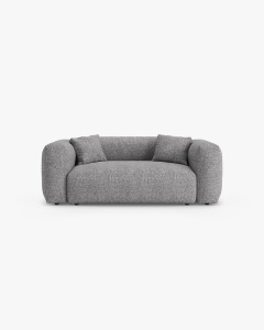 CANAPEA MARTINA, CU 2 LOCURI, GRI GRAFIT, 200 CM, CU TAPITERIE DIN TEXTIL BOUCLE MONET, MICADONI