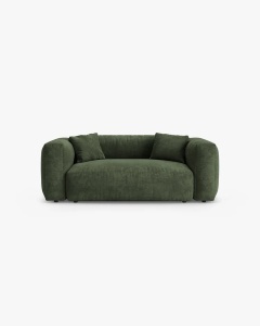 CANAPEA MARTINA, CU 2 LOCURI, VERDE, 200 CM, CU TAPITERIE DIN TEXTIL CATIFEA VOGUE, MICADONI