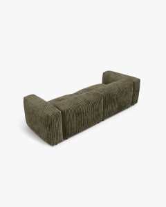 CANAPEA MARTINA, CU 3 LOCURI, VERDE MUSCHI, 244 CM, CU TAPITERIE DIN TEXTIL CORDOI TILIA, MICADONI - Img 3