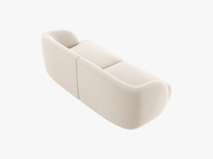 CANAPEA MILEY, 2 LOCURI, 180 CM, BEJ DESCHIS 22, TAPITERIE DIN CATIFEA, DESIGN DEOSEBIT - Img 3